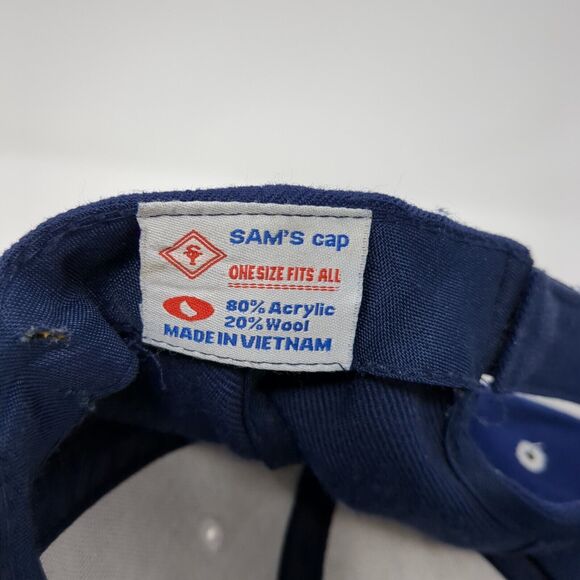 KC Kansas City Strapback Hat Blue One Size Adjustable Embroidered Sam's Cap - Picture 8 of 8